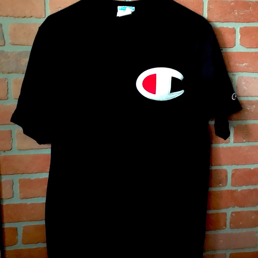 Mens Chanpion t-shirt with large chest logo